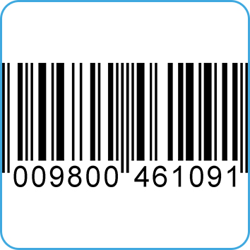Etichetta RF 30x30 mm Finto Barcode