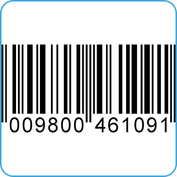 Etichetta antitaccheggio RF 40x40mm Finto Barcode